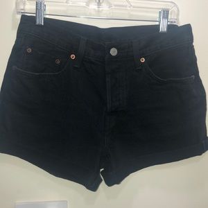 Levi’s black 501 shorts